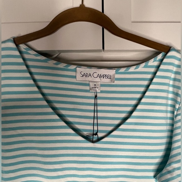 NWT Sara Campbell Striped Blouse Size M - Picture 2 of 3